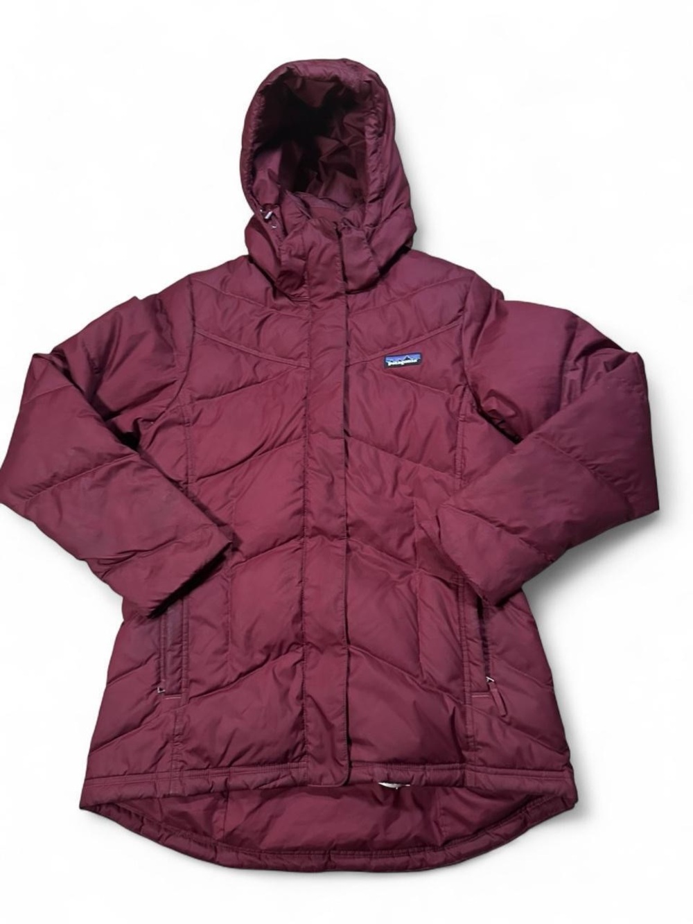 Patagonia Women’s Burgundy Down With It Puffer Parka Jacket Size Medium